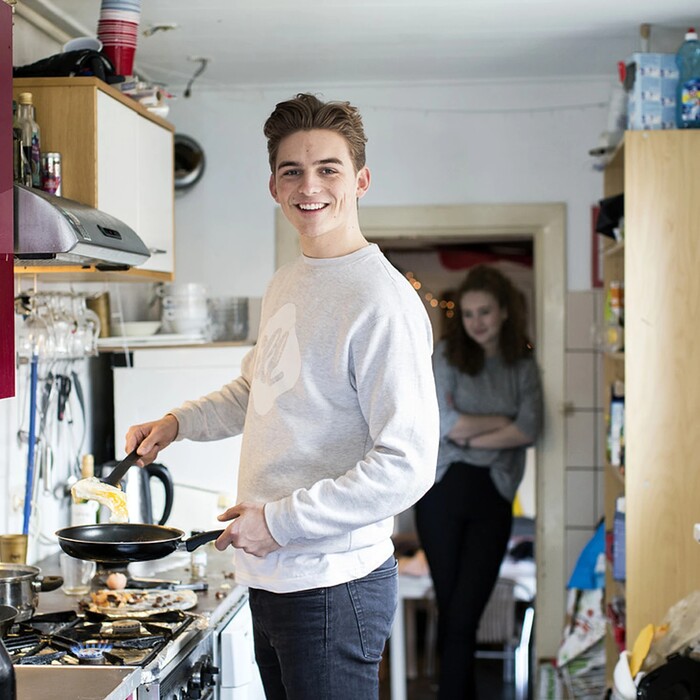 A student managing everyday life on their own